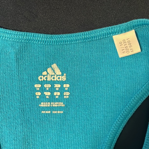 Adidas Blue Ribbed Tank - Picture 2 of 6